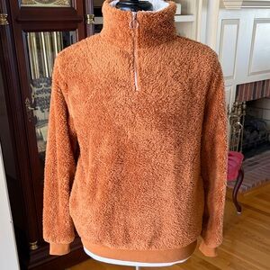 Cozy Orange Teddy Jacket